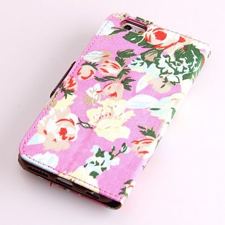 Bloemen flip case hoesje iPhone 6 wallet  Dekkingen et Scheepsrompen iPhone 6 - 15
