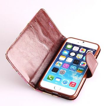 Bloemen flip case hoesje iPhone 6 wallet  Dekkingen et Scheepsrompen iPhone 6 - 16