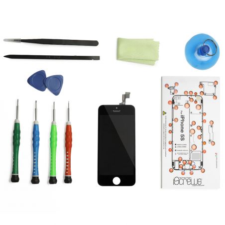 Achat Kit Ecran NOIR iPhone 5S (Qualité Original) + outils KR-IPH5S-001