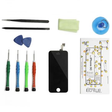 Achat Kit Ecran NOIR iPhone 5C (Qualité Premium) + outils KR-IPH5C-040