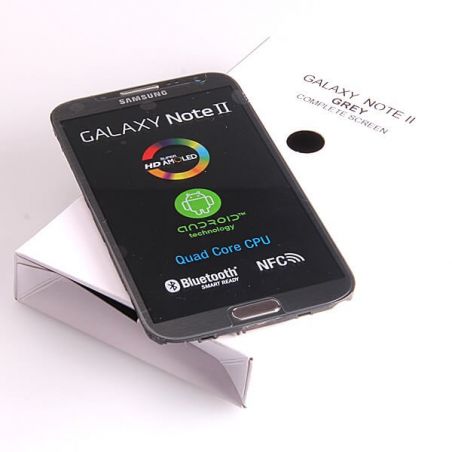 Original Complete screen Samsung Galaxy Note 2 N7100 grey  Screens - Spare parts Galaxy Note 2 - 5