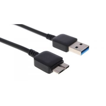 Black Micro USB 3.0 cable for Samsung  Chargers - Powerbanks - Cables Galaxy S5 - 2
