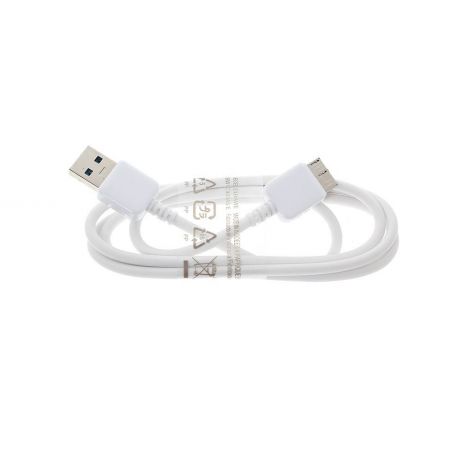 White Micro USB 3.0 cable for Samsung  Chargers - Powerbanks - Cables Galaxy S5 - 1