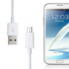 Cable micro USB blanc pour Samsung