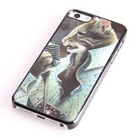 Cat Elvis Style Hard Case iPhone 5 5S  Abdeckungen et Rümpfe iPhone 5 - 1