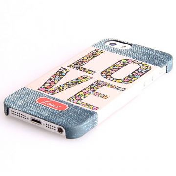 Love my Denim Pattern Hard Case iPhone 5/5S/SE hoesje  Dekkingen et Scheepsrompen iPhone 5 - 4
