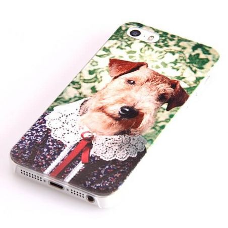 Rigid dog shell with lace collar iPhone 5/5S/SE  Covers et Cases iPhone 5 - 1