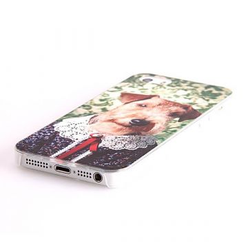 Stijve hondenschelp met kanten halsband iPhone 5/5S/SE  Dekkingen et Scheepsrompen iPhone 5 - 3