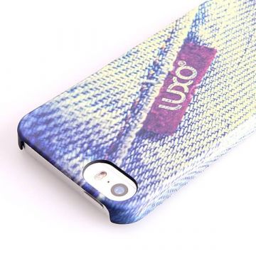 Luxo Label Jeans Patroon Hoes voor iPhone 5/5S/SE  Dekkingen et Scheepsrompen iPhone 5 - 2