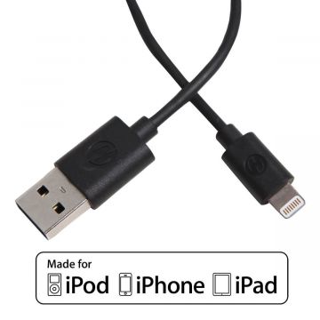 Pack 2 in 1 schwarze MFI-Kabelbeleuchtung + CE-geprüftes Netzladegerät  iPhone 5 : Paket - 2