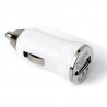 Chargeur CE allume cigare blanc USB pour iPhone iPod 