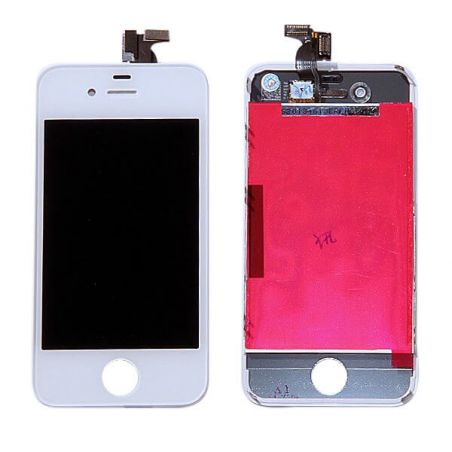 Original Glass Digitizer, LCD Screen and Full Frame for iPhone 4 White  Screens - LCD iPhone 4 - 1